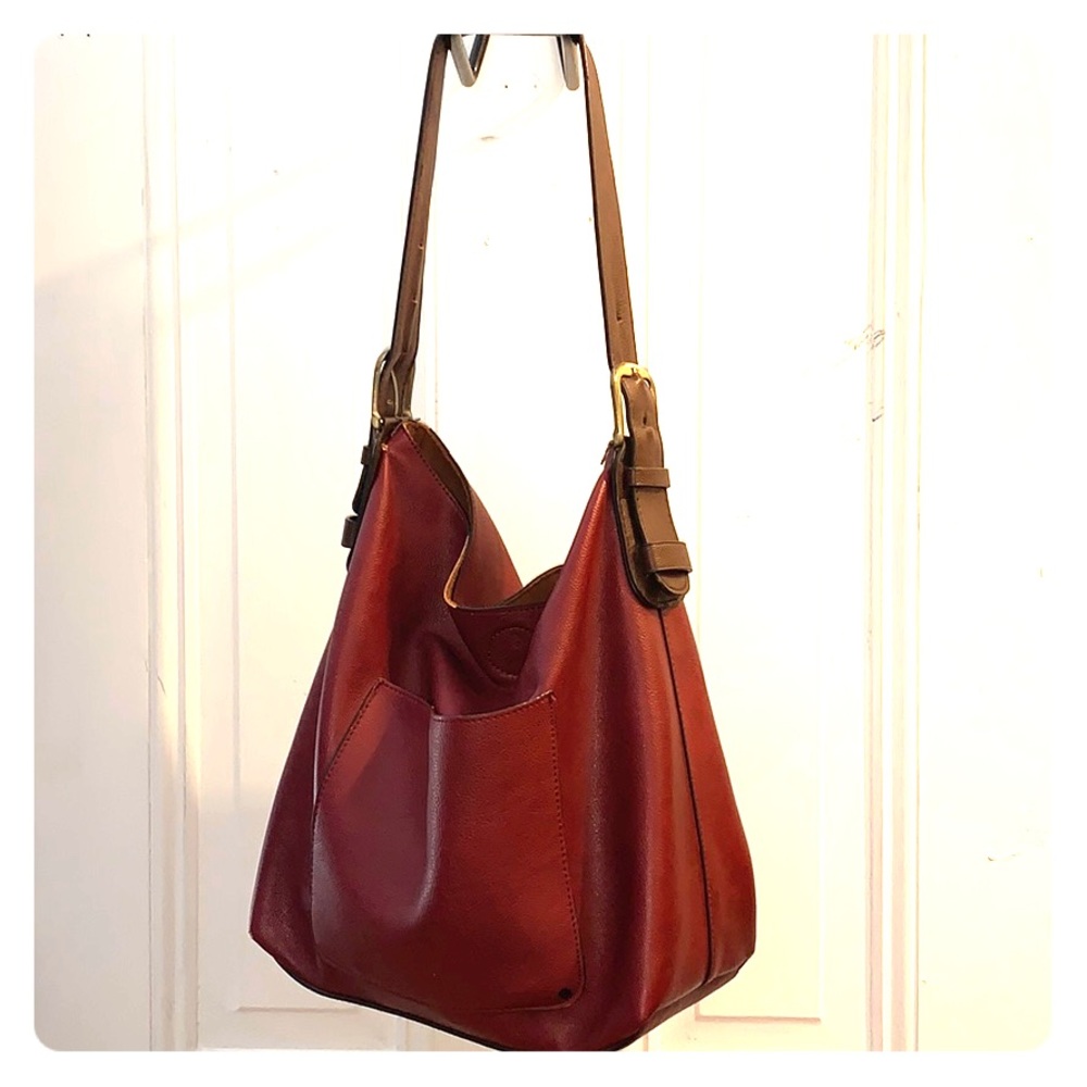 4/$25 Vegan leather shoulder bag